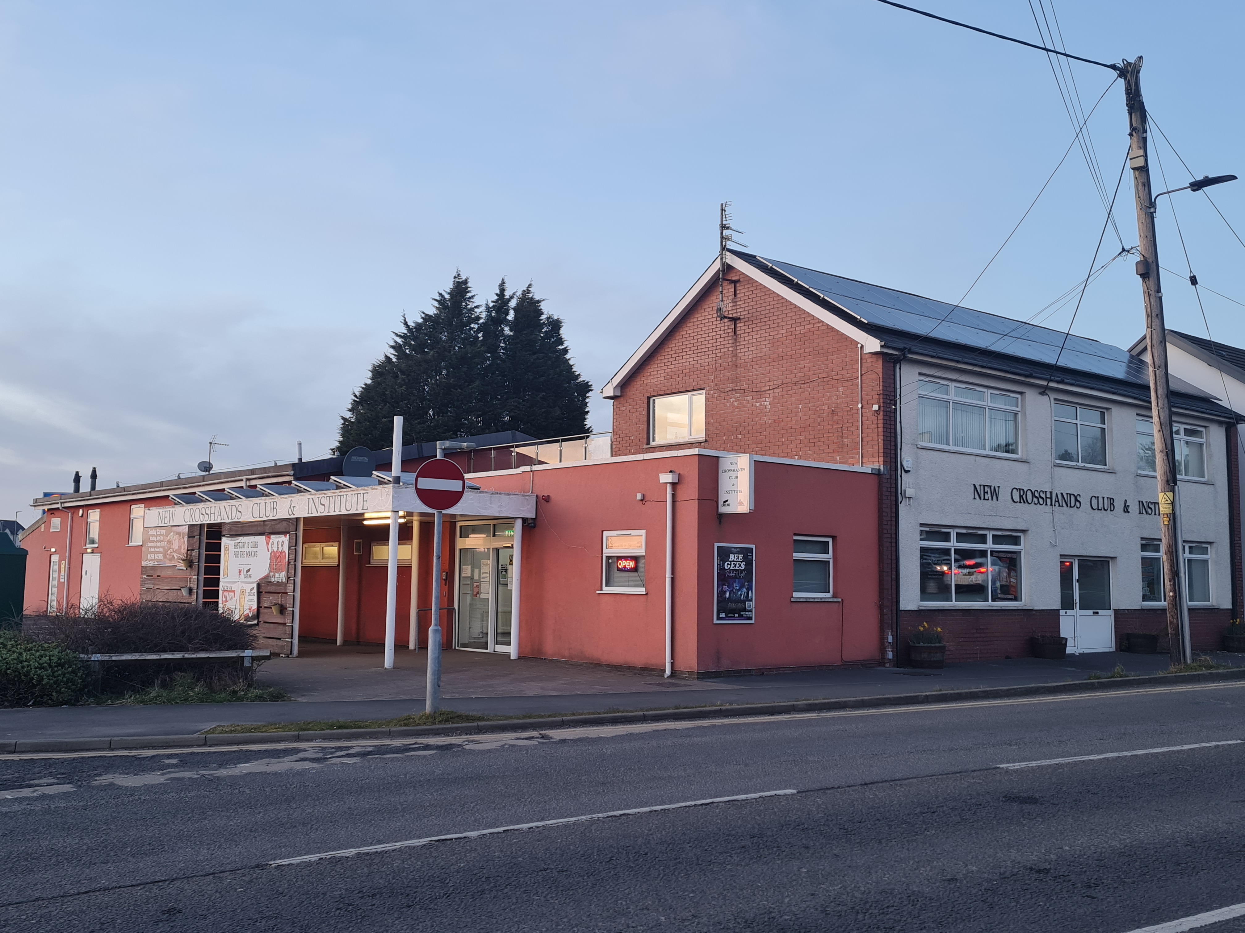 Front of New Cross Hands Club